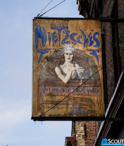 Back of Nietzsche's Sign on Allen St